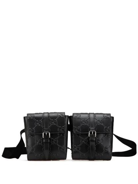 2016-present GG Embossed Perforated Double belt bag by GUCCI 