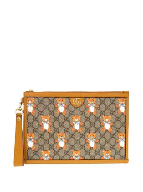 2021 Limited Edition Kai GG Supreme Teddy Bear Wristlet clutch bag by GUCCI 