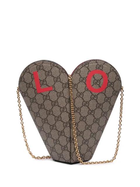 2022 Valentines Day GG Supreme Love Heart Bag crossbody bag by GUCCI 