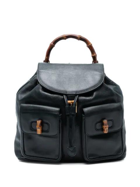 20th Century Calfskin Bamboo Drawstring backpack by GUCCI 