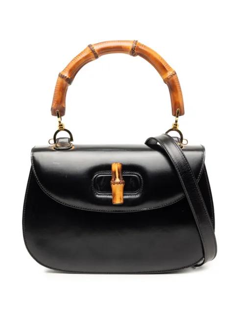 20th Century Calfskin Bamboo Night satchel by GUCCI 