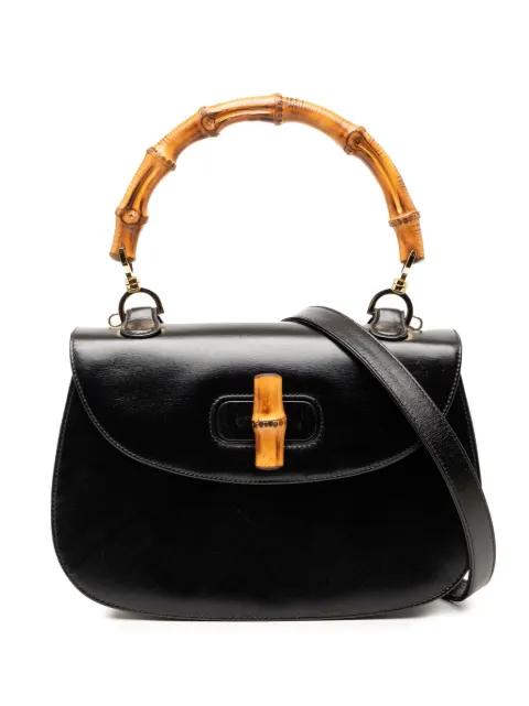 20th Century Calfskin Bamboo Night satchel by GUCCI 