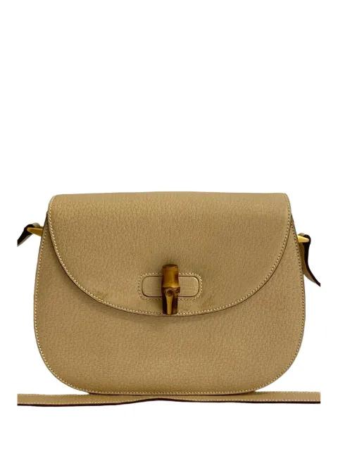20th Century Grained Calfskin Bamboo Crossbody shoulder bag by GUCCI 