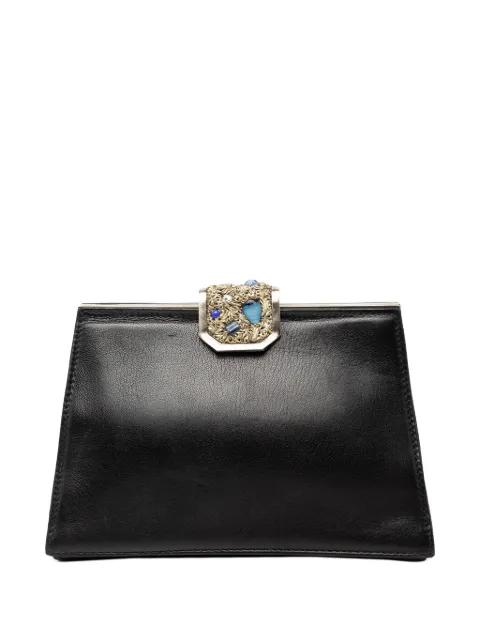 20th Century Leather Crystal Embellished Frame clutch bag by GUCCI 