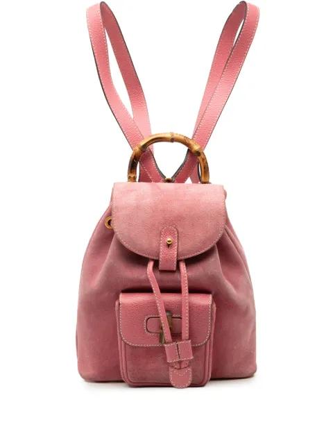 20th Century Suede Bamboo backpack by GUCCI 