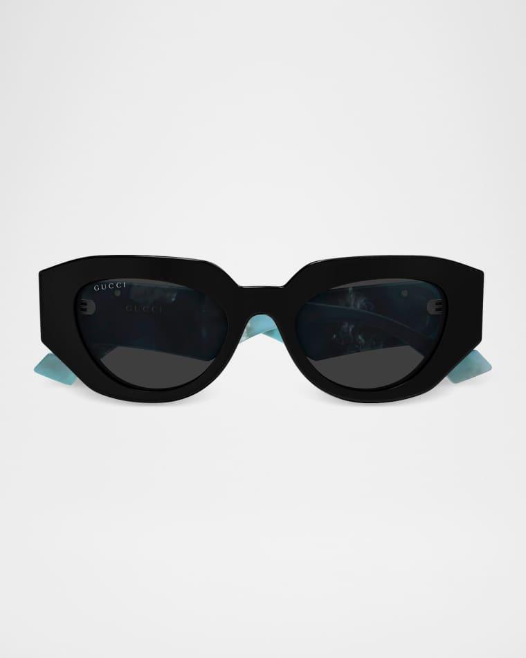 51mm Geometric Cat-Eye Sunglasses by GUCCI