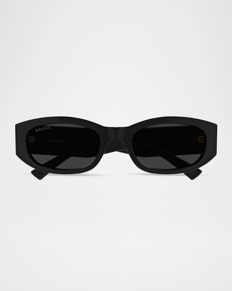 55mm Acetate Oval Sunglasses by GUCCI