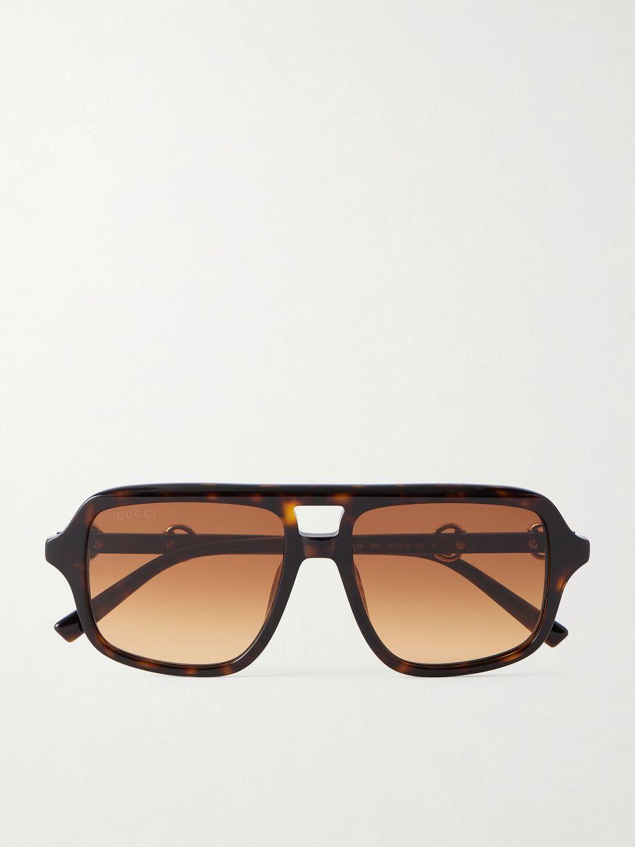 Aviator-style acetate sunglasses by GUCCI