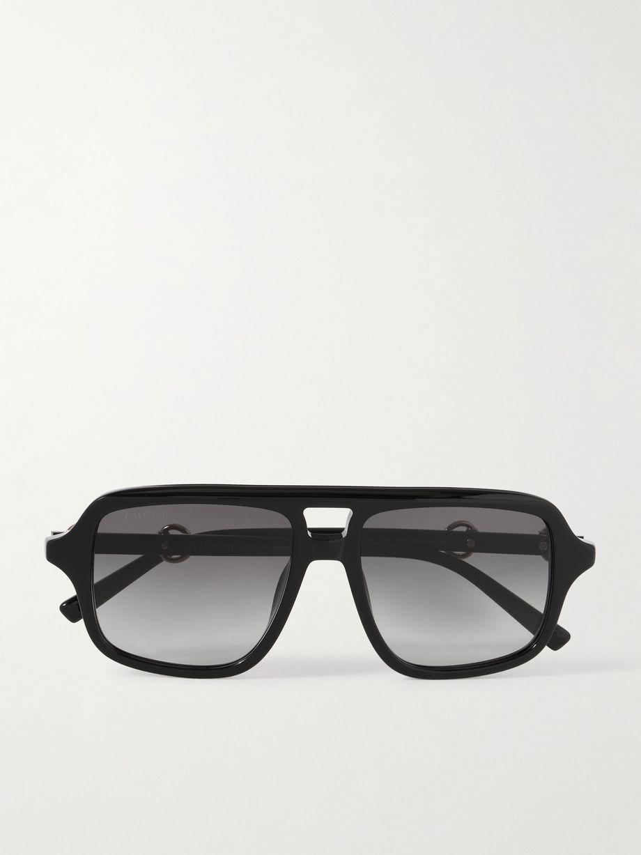 Aviator-style acetate sunglasses by GUCCI