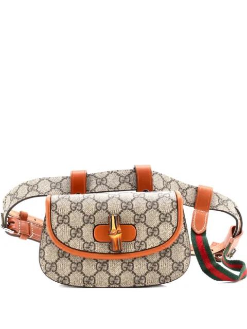 Bamboo 1947 GG Coated Canvas Mini belt bag by GUCCI 