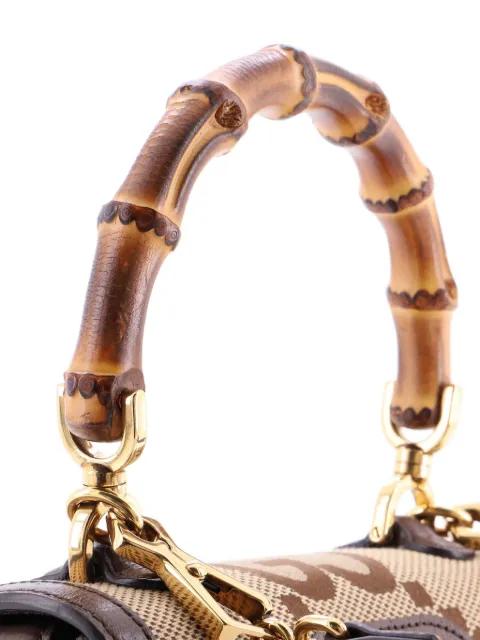 Bamboo 1947 Top Handle Bag Jumbo GG Canvas Small satchel by GUCCI 