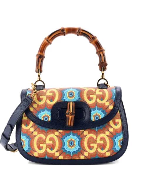 Bamboo 1947 Top Handle Bag Kaleidoscope Print GG Coated Canvas Medium crossbody bag by GUCCI 
