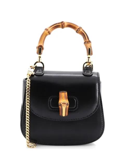 Bamboo 1947 Top Handle Bag Leather Super Mini crossbody bag by GUCCI 