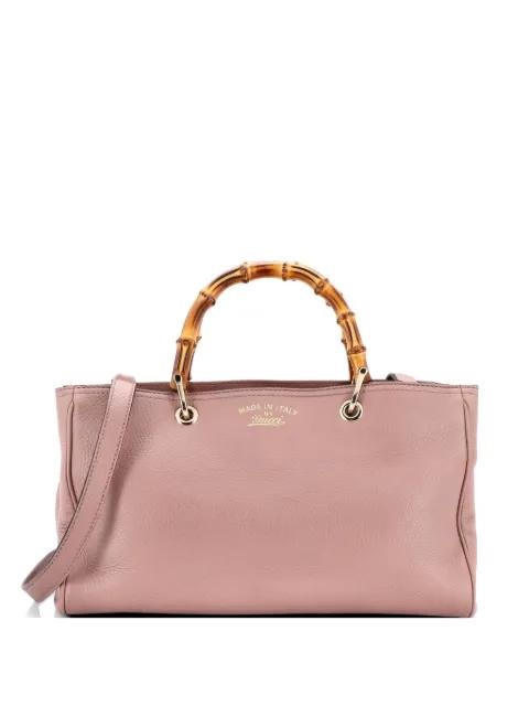 Bamboo Shopper Leather Medium tote bag by GUCCI 