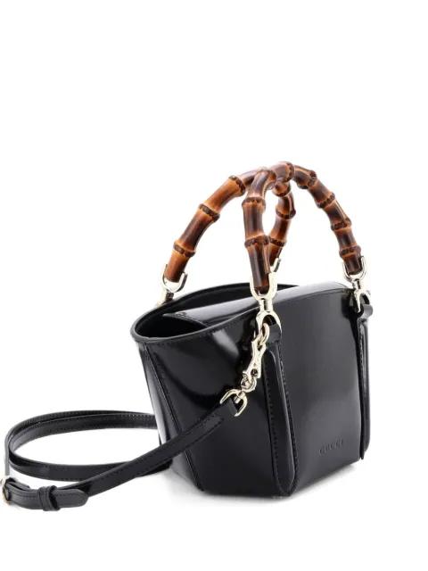Bamboo Top Handle Tote Leather Mini satchel by GUCCI 
