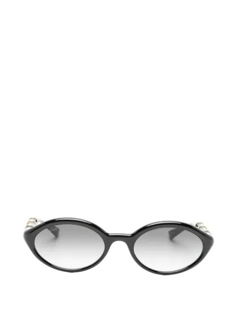 Bamboo oval-frame sunglasses by GUCCI