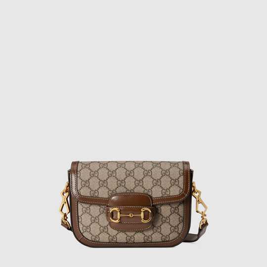 Beige Gucci Horsebit 1955 mini bag by GUCCI