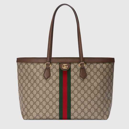 Beige Ophidia GG medium tote by GUCCI