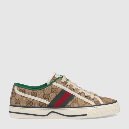 Beige Women's GG Gucci Tennis 1977 sneaker by GUCCI