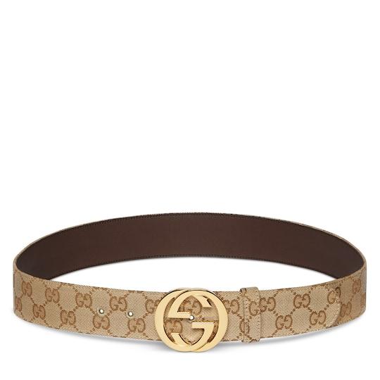 Belt with Interlocking G buckle by GUCCI