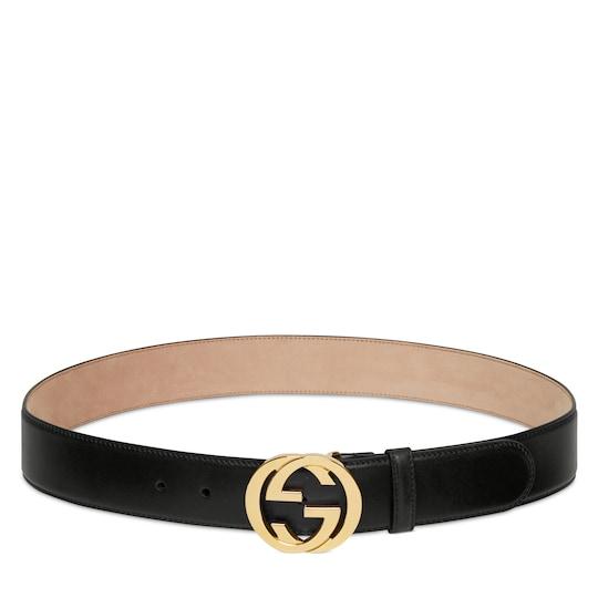 Belt with Interlocking G buckle by GUCCI