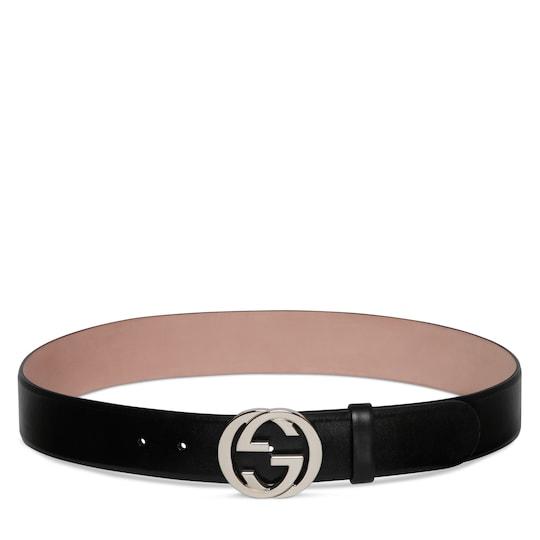 Belt with Interlocking G buckle by GUCCI