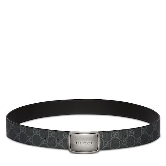 Belt with plaque buckle by GUCCI