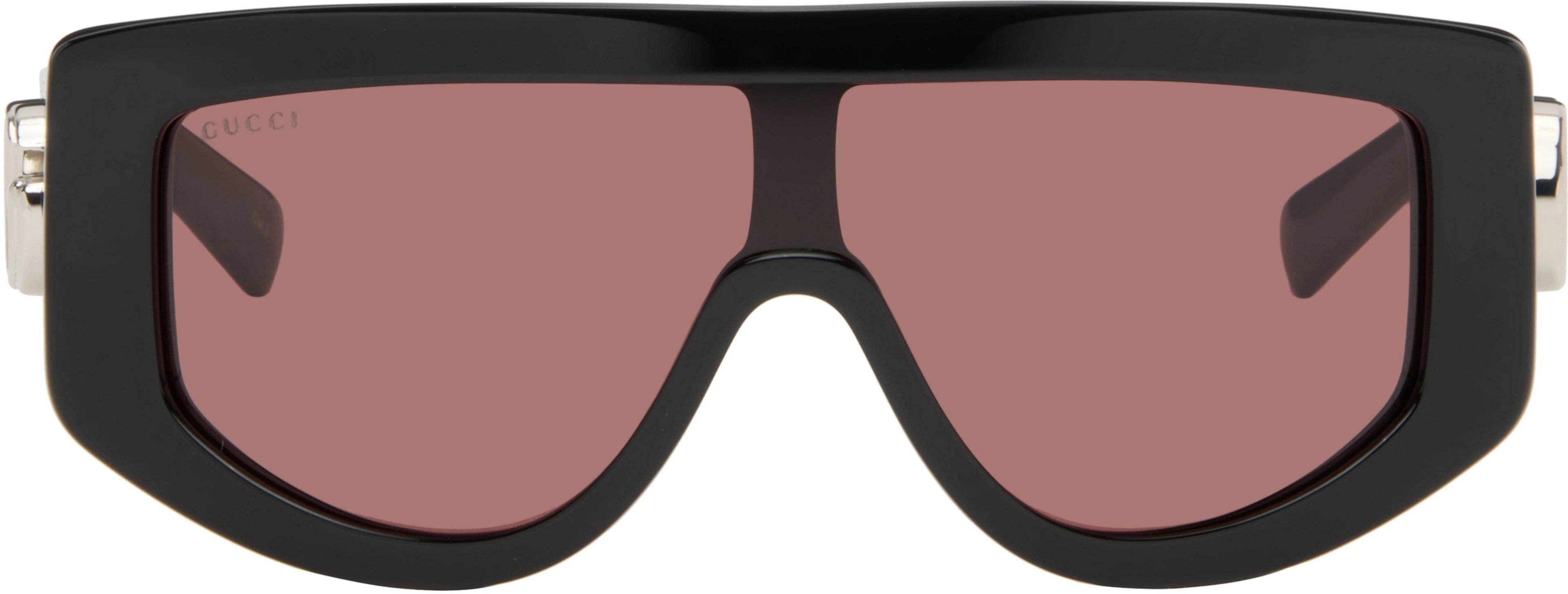 Black Rectangular Frame Sunglasses by GUCCI