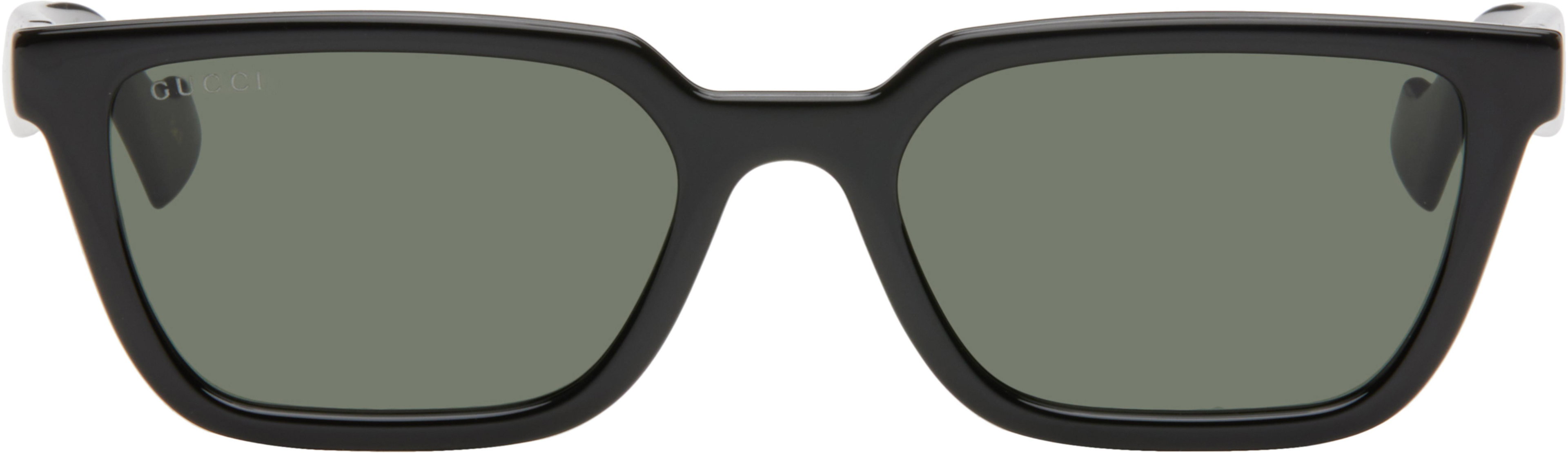 Black Rectangular-Frame Sunglasses by GUCCI