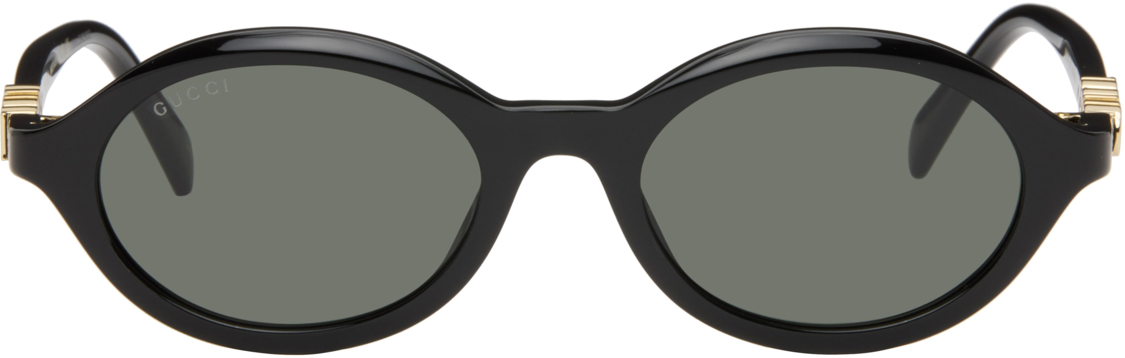 Black Round Frame Sunglasses by GUCCI