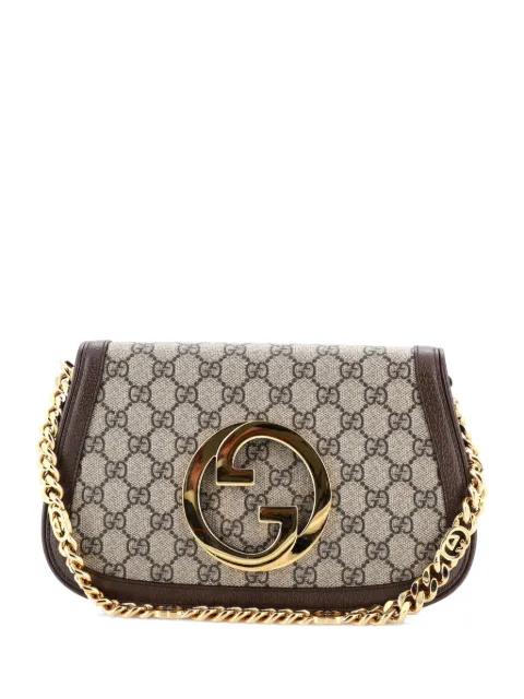 Blondie NM Chain Flap Bag GG Coated Canvas Small shoulder bag by GUCCI 