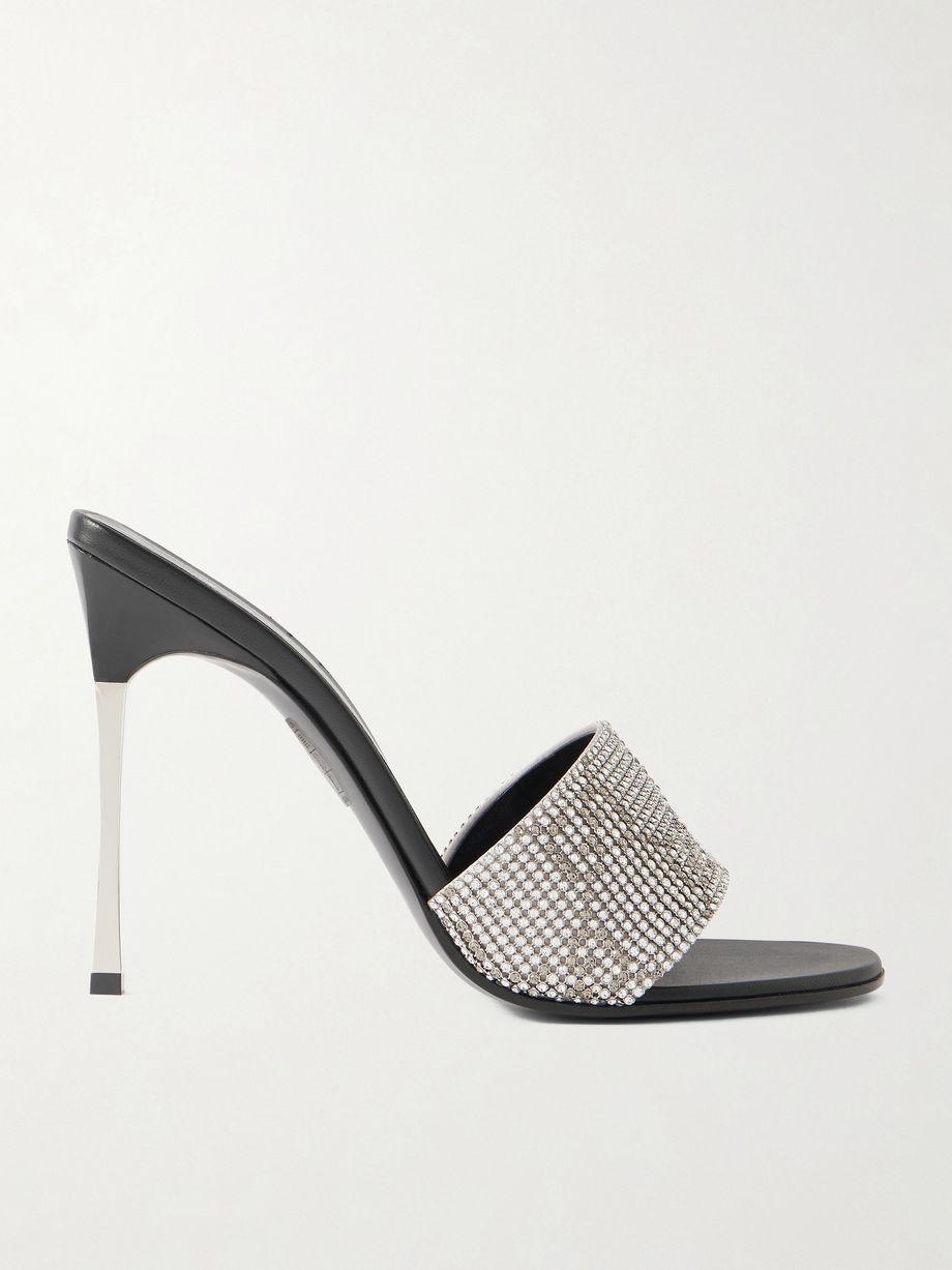 Bombshell crystal-embellished mesh mules by GUCCI