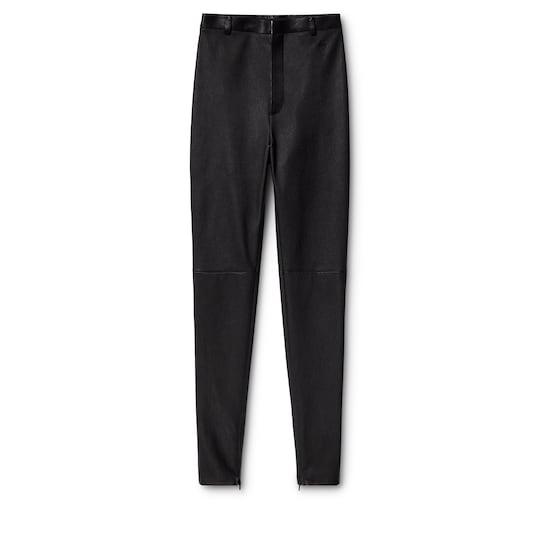 Bonded leather with stretch cotton leggings by GUCCI