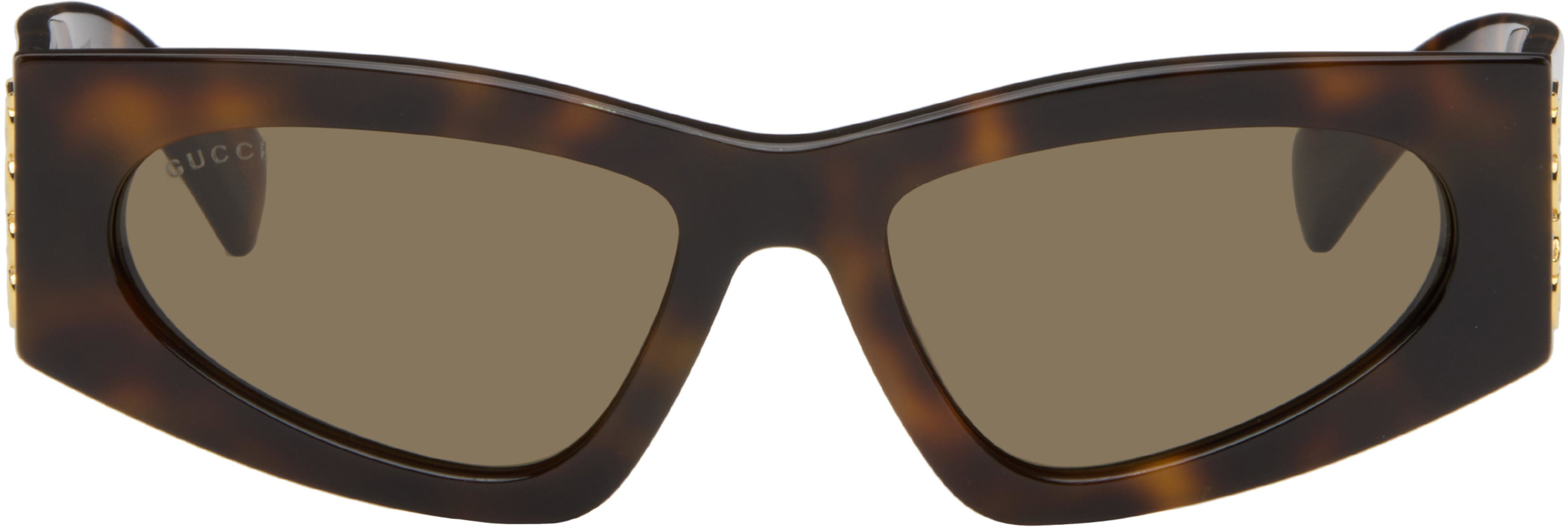 Brown 'Gucci on Side' Sunglasses by GUCCI