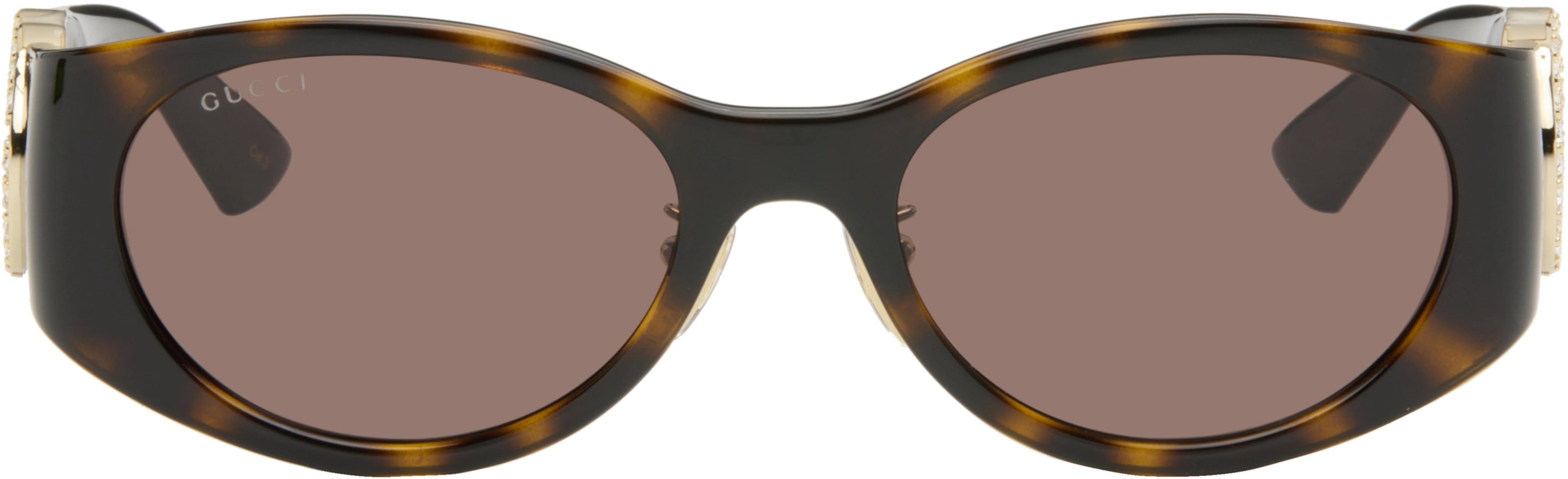Brown Hailey Sunglasses by GUCCI