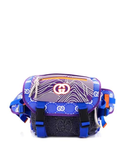 Buckle Flap Chest Strap GG Fabric with Rubber backpack by GUCCI 