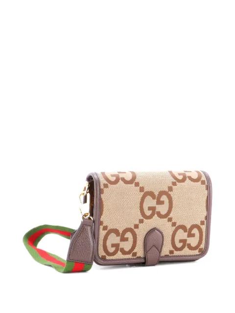 Buckle Messenger Bag Jumbo GG Canvas Small crossbody bag by GUCCI 