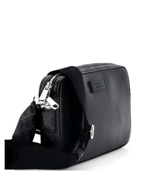 Camera Bag Leather and GG Coated Canvas Small crossbody bag by GUCCI 