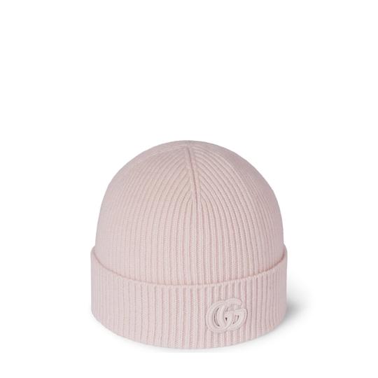 Cashmere hat with patch by GUCCI