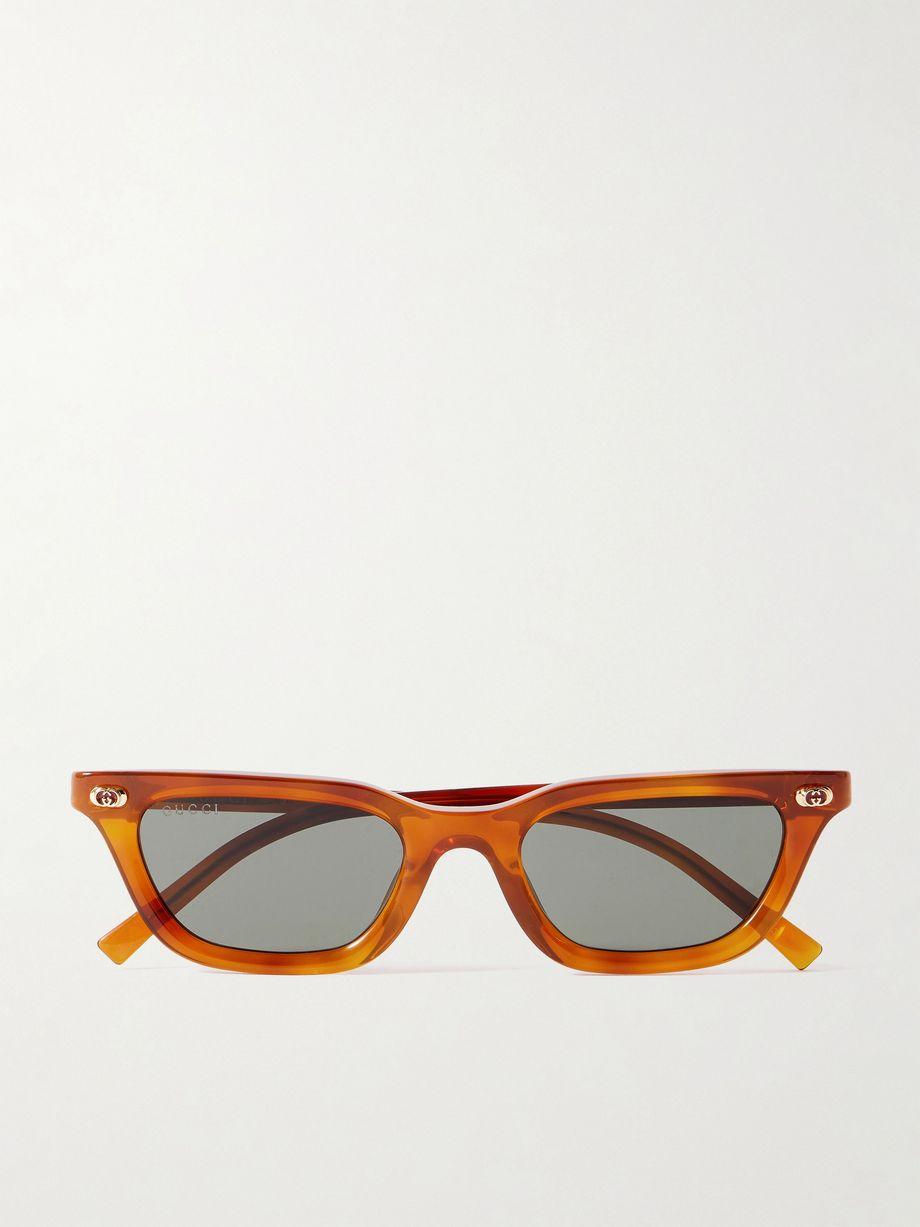Cat-eye acetate sunglasses by GUCCI