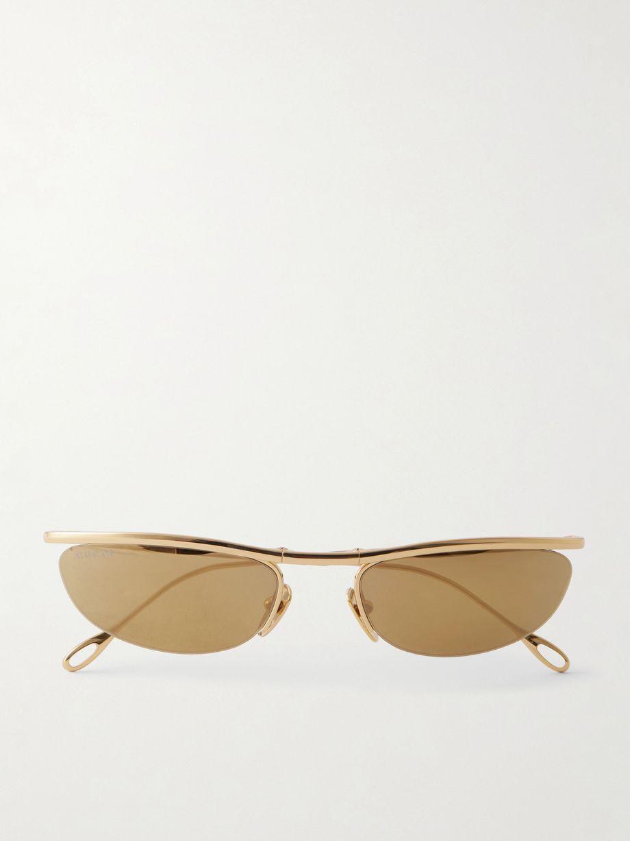 Cat-eye gold-tone sunglasses by GUCCI