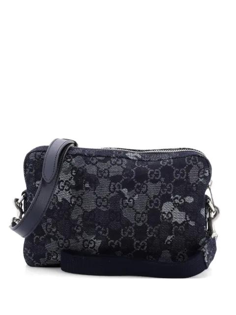 Convertible Camouflage GG Denim crossbody bag by GUCCI 