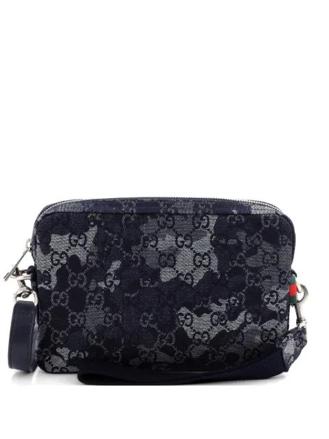 Convertible Camouflage GG Denim crossbody bag by GUCCI 