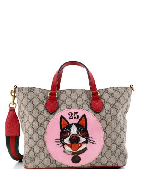 Convertible Soft GG Coated Canvas with Applique Small tote bag by GUCCI 