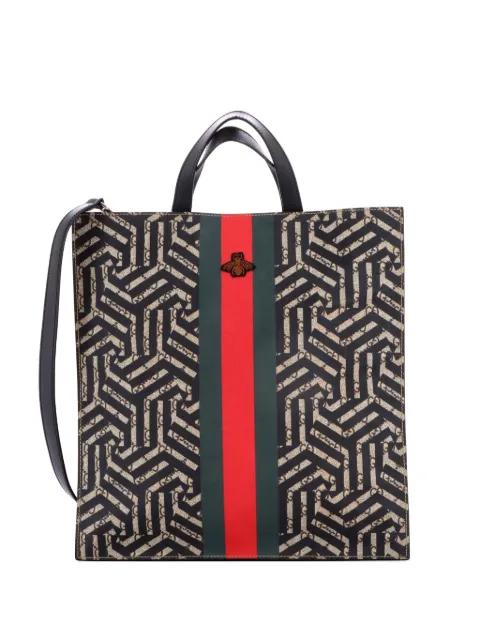 Convertible Soft Open Caleido GG Coated Canvas tote bag by GUCCI 