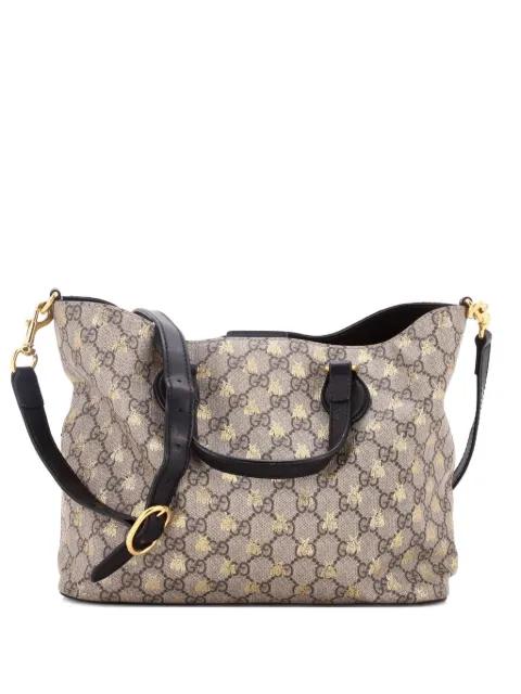 Convertible Soft Printed GG Coated Canvas Small tote bag by GUCCI 