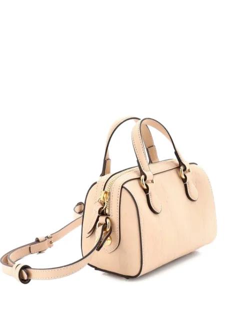 Convertible Top Handle Bag Jumbo GG Embossed Leather Mini satchel by GUCCI 