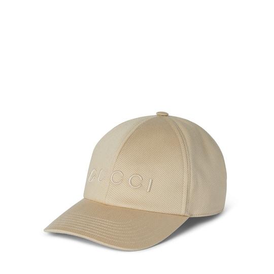 Cotton baseball hat with embroidery by GUCCI