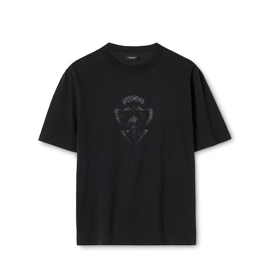 Cotton jersey T-shirt with devoré detail by GUCCI