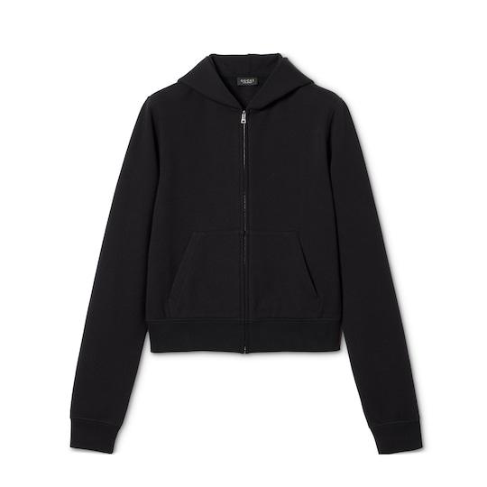 Cotton jersey and cashmere zip jacket by GUCCI